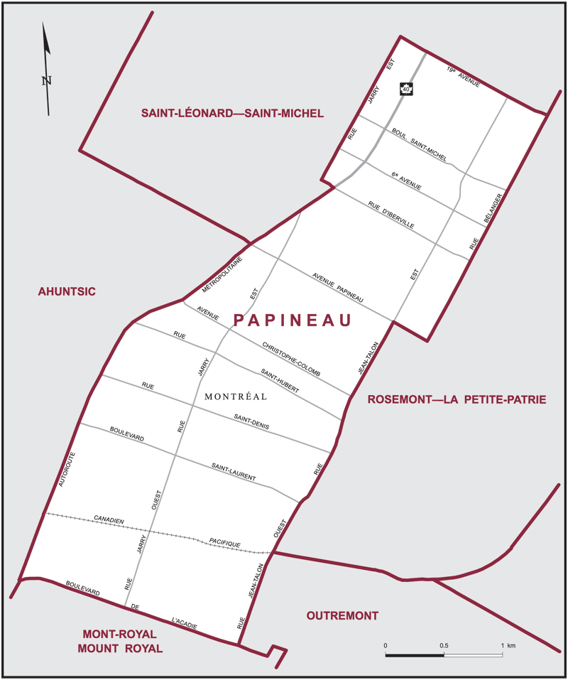 Carte – Papineau, Québec