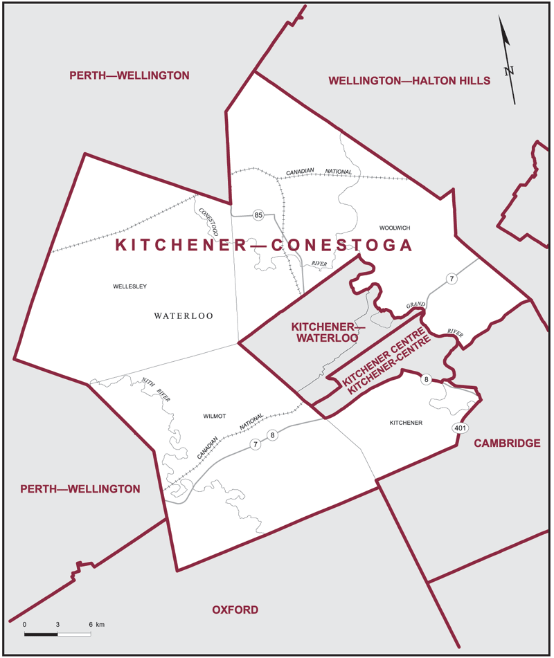 Carte &ndash; Kitchener&ndash;Conestoga, Ontario