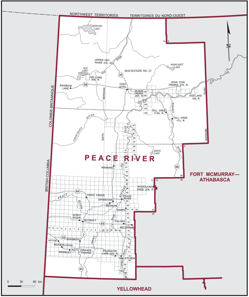 Peace River Riding, 2011 - Source: Elections Canada