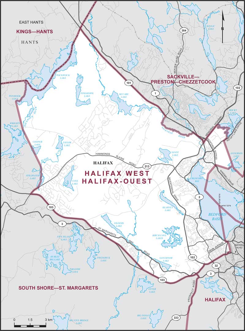 Map – Halifax West, Nova Scotia 