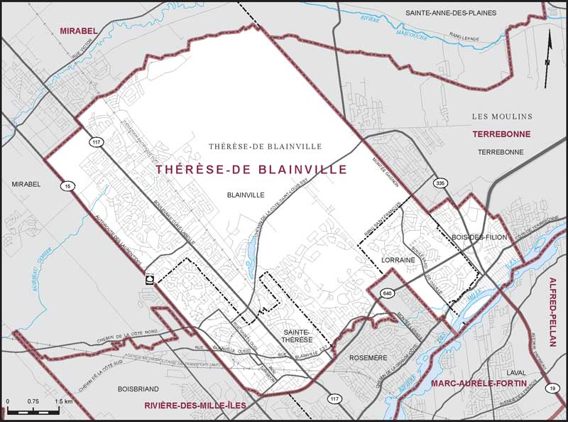 Carte – Thérèse-De Blainville, Qubec