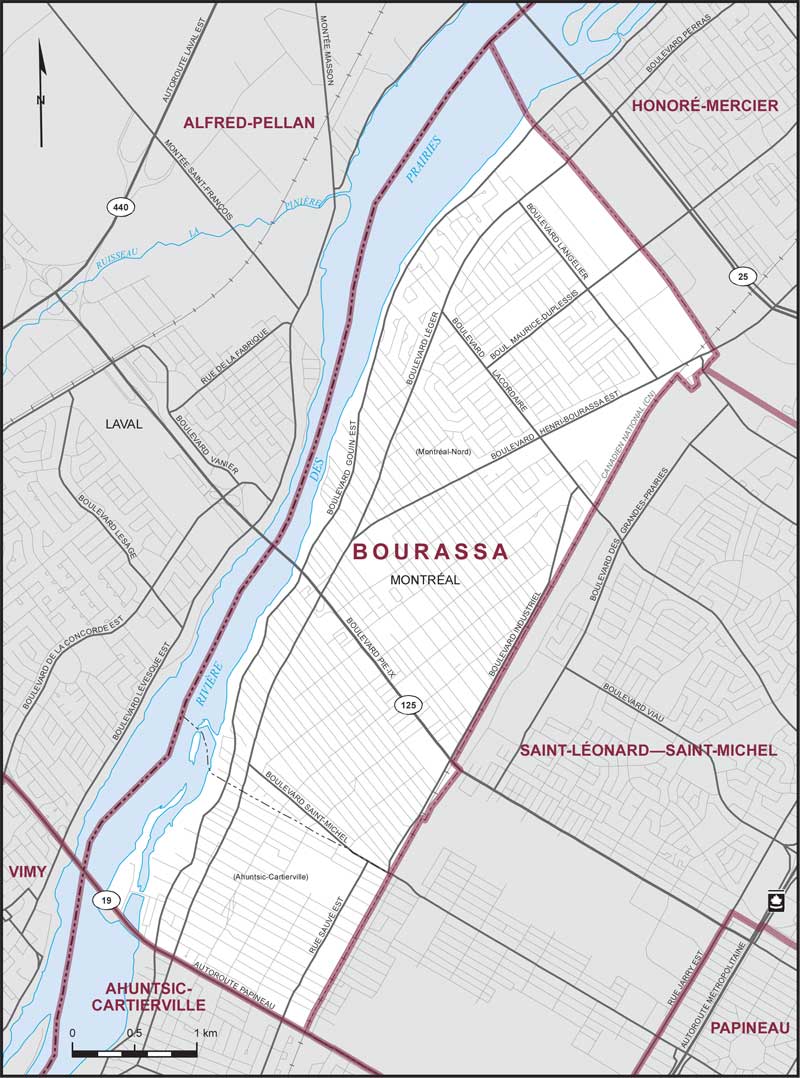 Map – Bourassa, Quebec