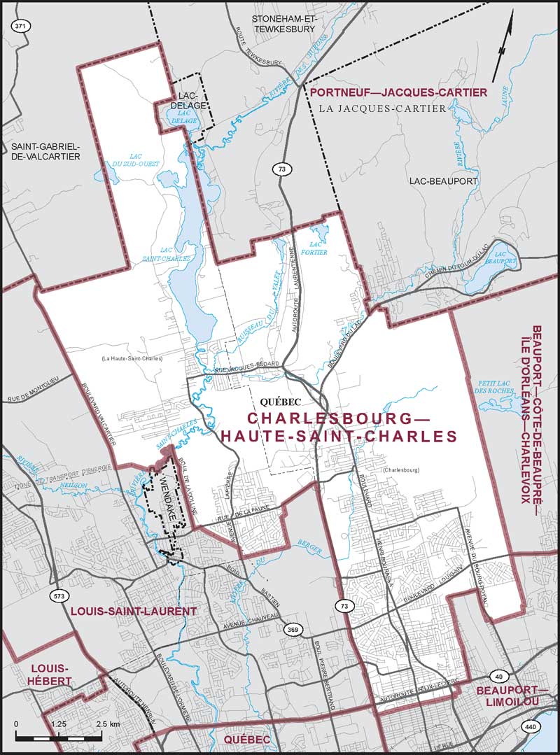 Map – Charlesbourg–Haute-Saint-Charles, Quebec