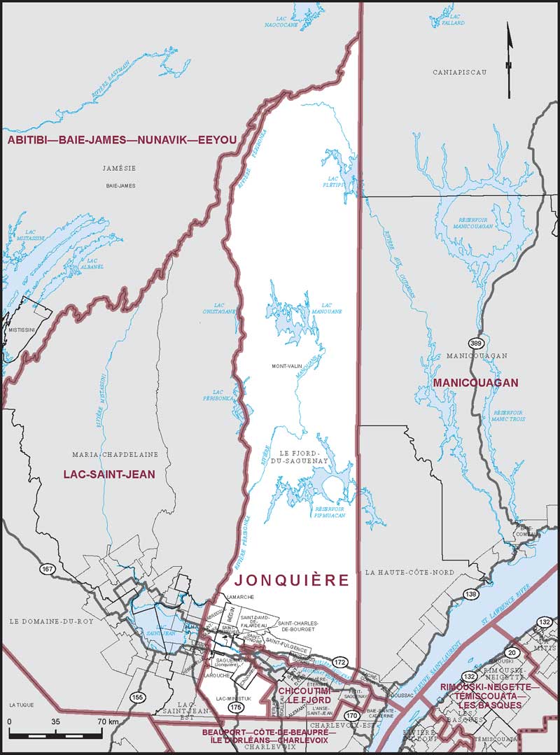 Map – Jonquière, Quebec