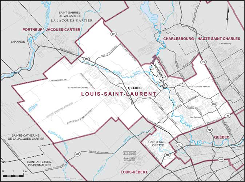 Map – Louis-Saint-Laurent, Quebec