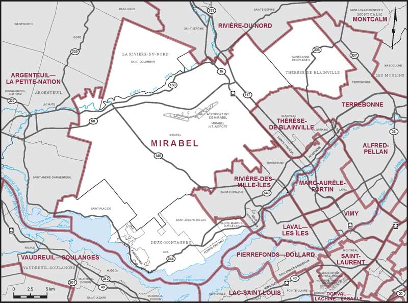 Map – Mirabel, Quebec