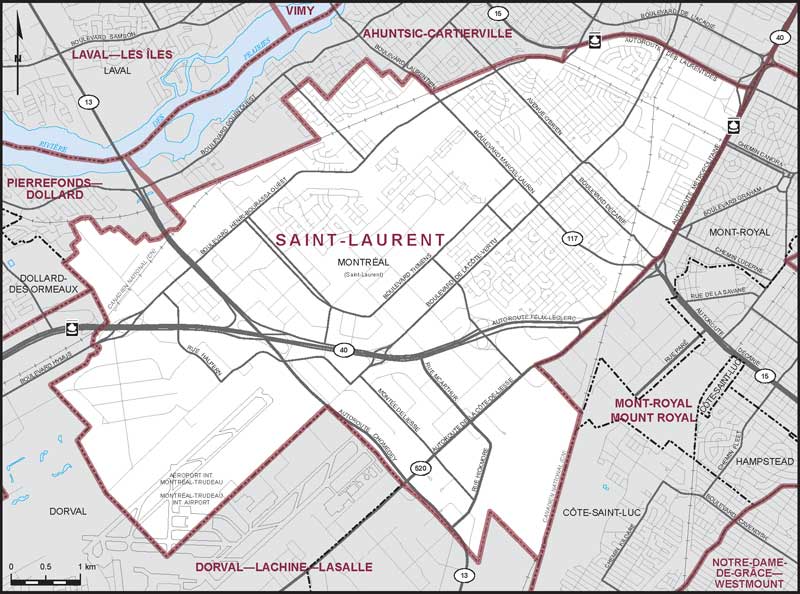 Carte – Saint-Laurent, Qubec