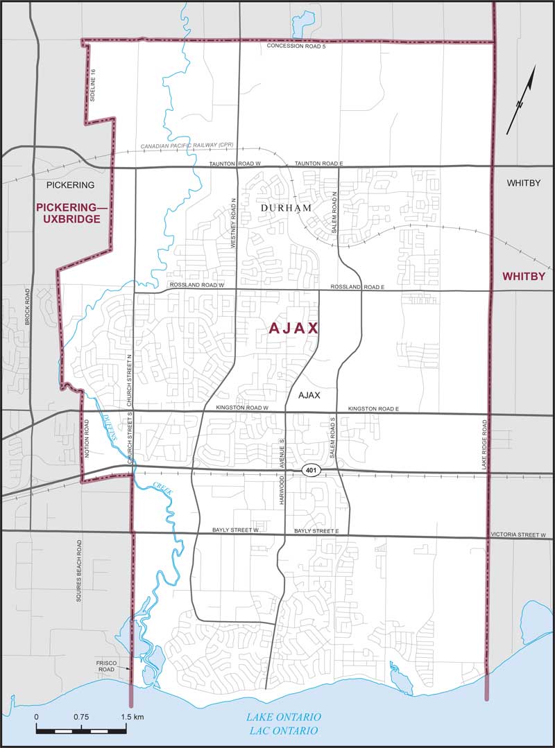 Map – Ajax, Ontario