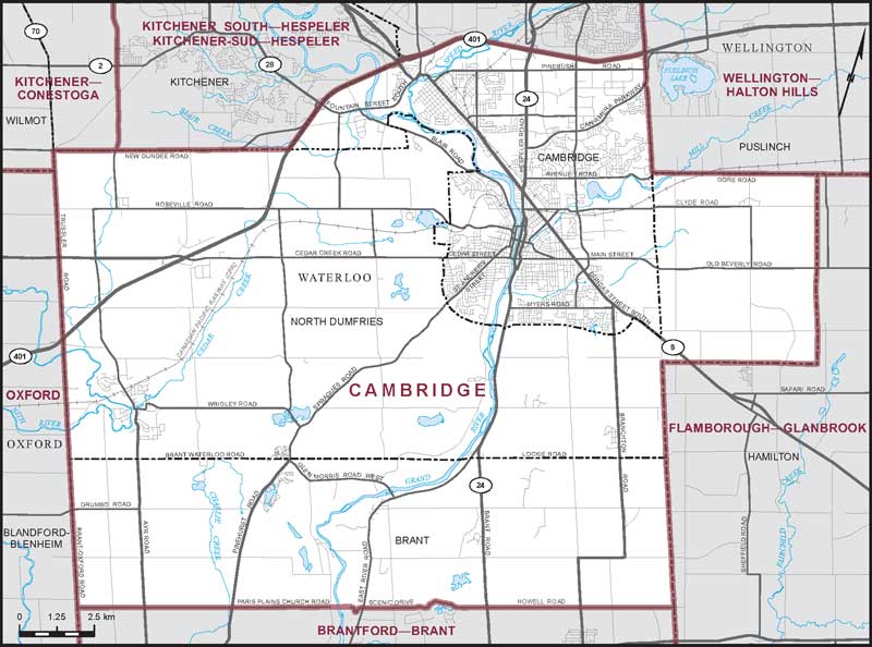 Map – Cambridge, Ontario