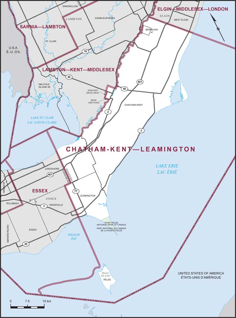 Map – Chatham-Kent–Leamington, Ontario