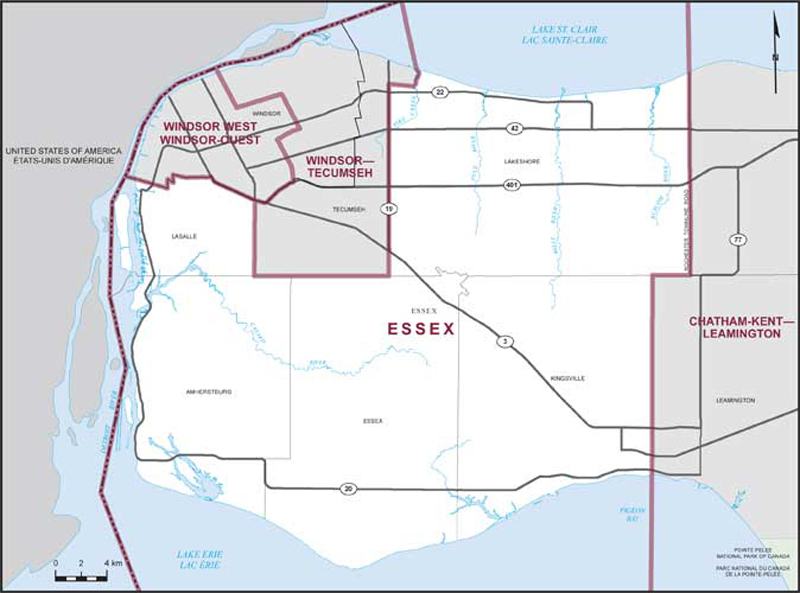 Map – Essex, Ontario