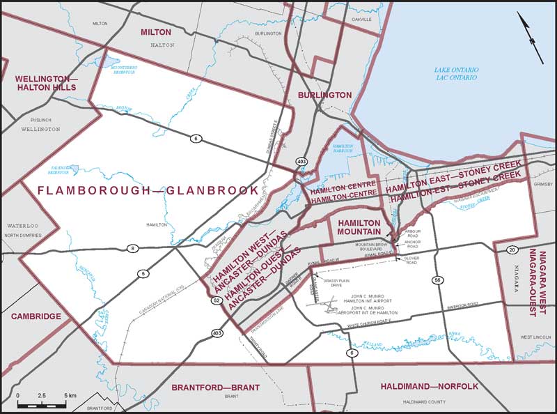 Carte – Flamborough–Glanbrook, Ontario