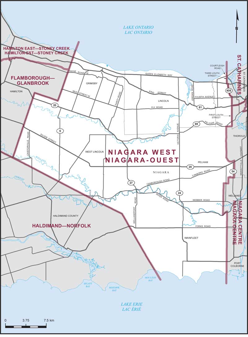 Map – Niagara West, Ontario