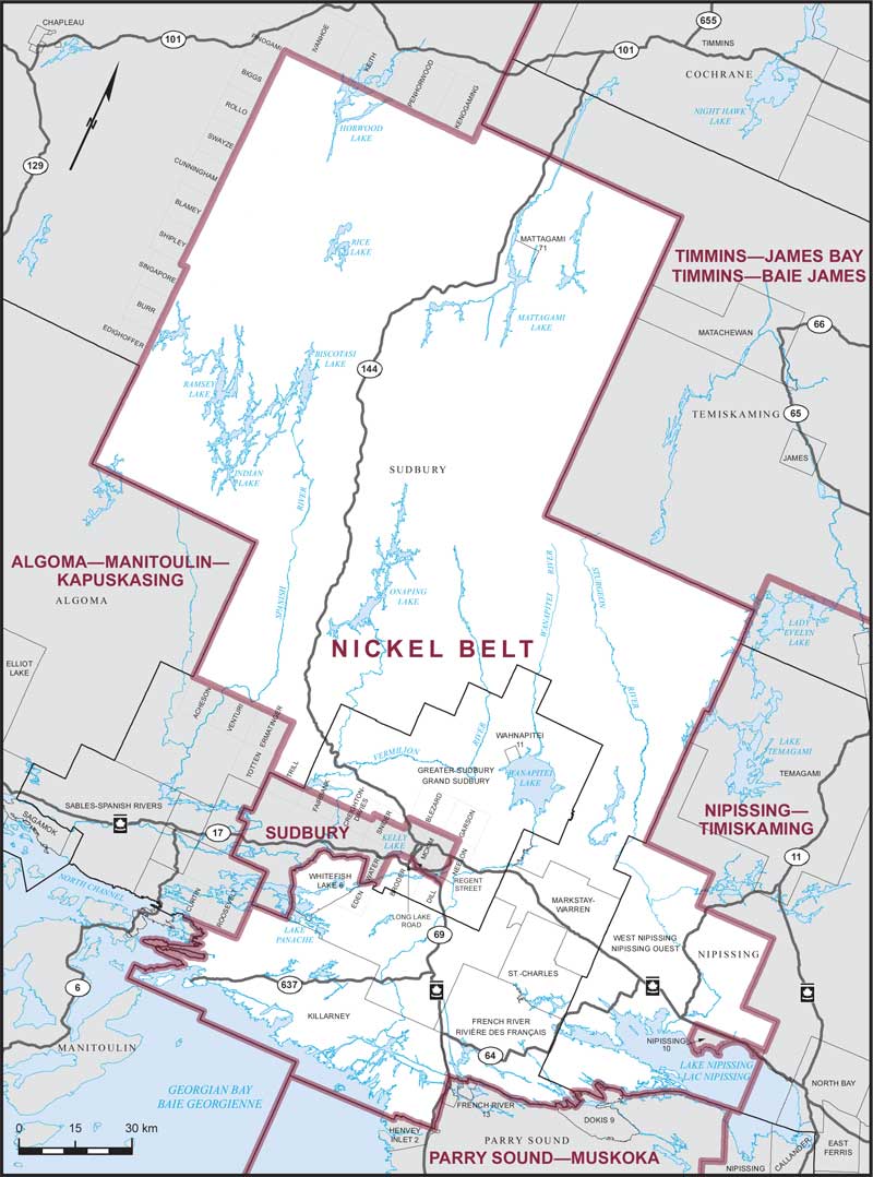 Map – Nickel Belt, Ontario
