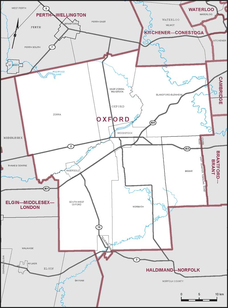 Map – Oxford, Ontario