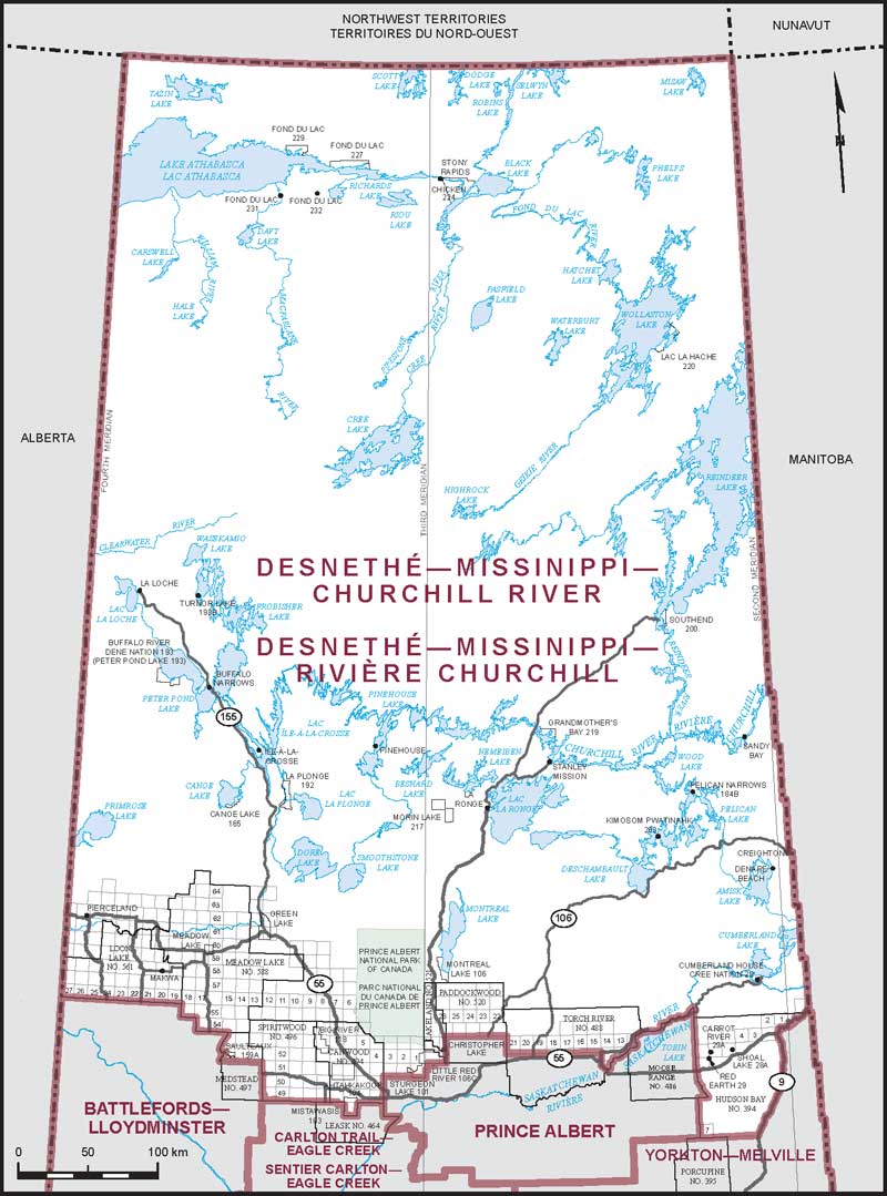 Map – Desnethé–Missinippi–Churchill River, Saskatchewan