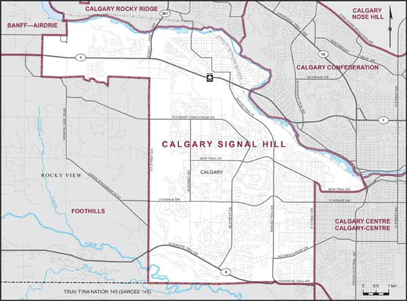 Map – Calgary Signal Hill, Alberta