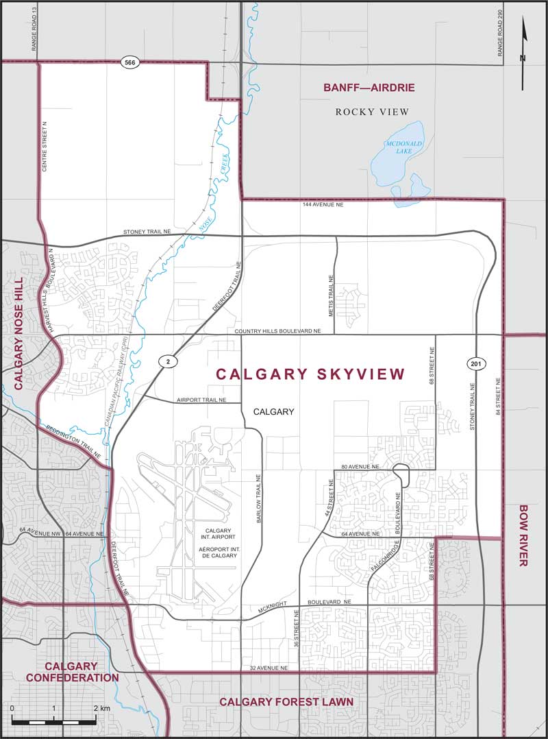 Carte – Calgary Skyview, Alberta