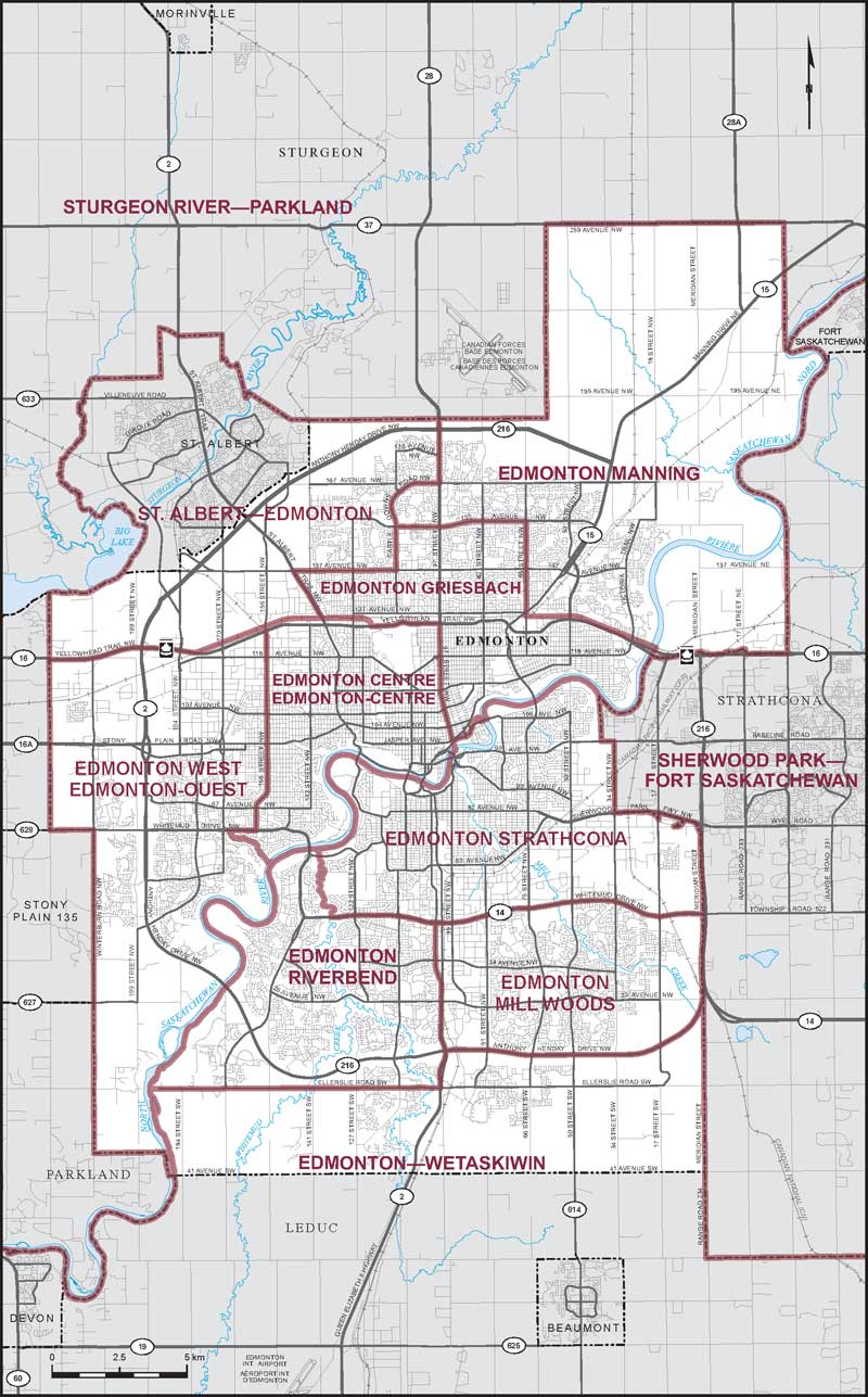 Carte – Ville d'Edmonton, Alberta