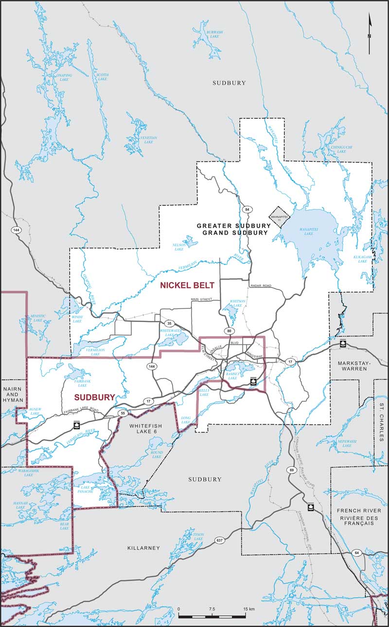 Map – City of Greater Sudbury, Ontario