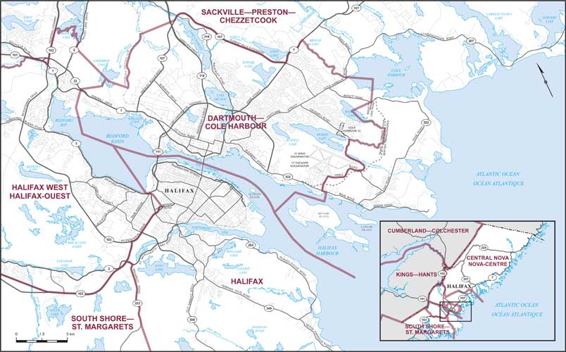 Carte – Municipalité régionale de Halifax, Nouvelle-cosse