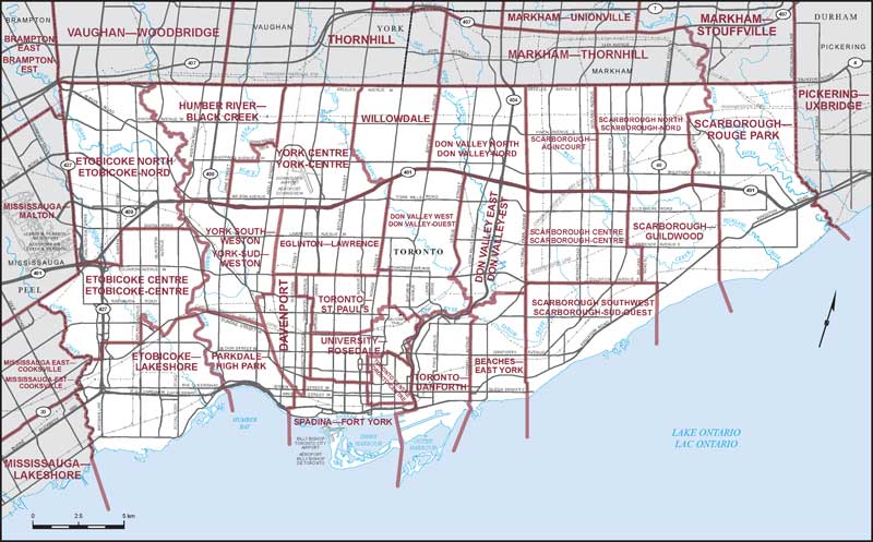 Carte – Ville de Toronto, Ontario