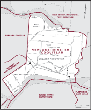 Map - New Westminster–Coquitlam