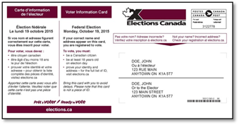Carte d'information de l'électeur