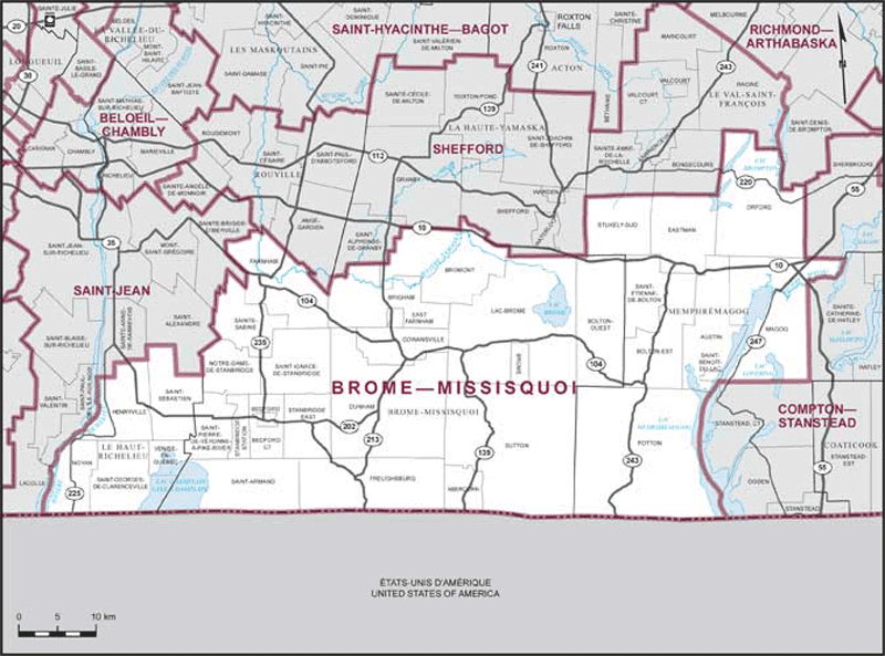 Map de Brome--Missisquoi