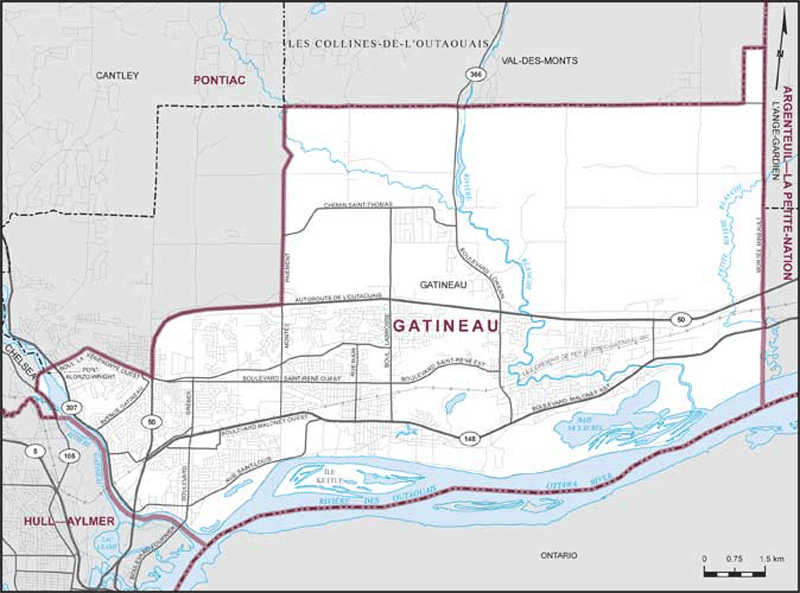 Map of Gatineau