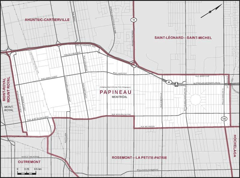 Map of Papineau