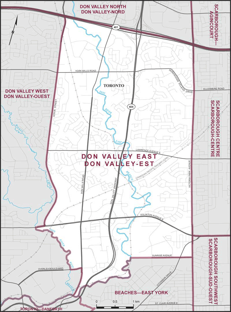 Map of Don Valley East