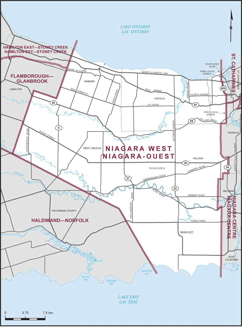 Map of Niagara West
