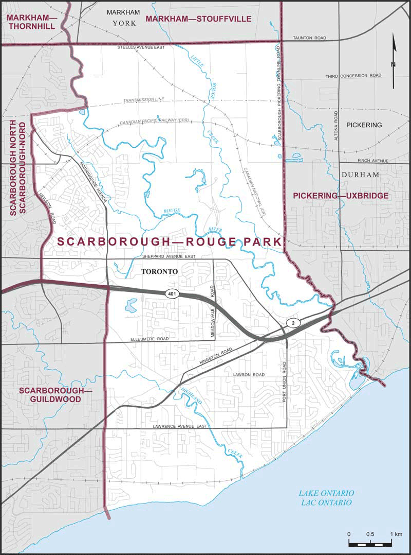 Map of Scarborough--Rouge Park