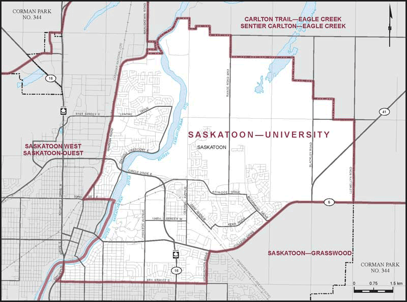Map of Saskatoon--University
