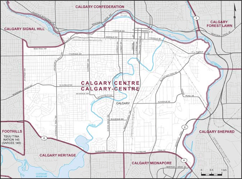 Map of Calgary Centre