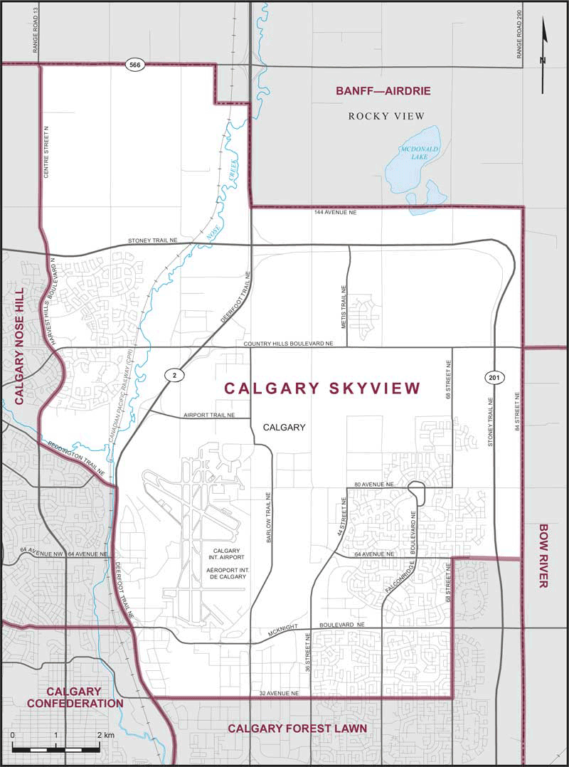 Map of Calgary Skyview