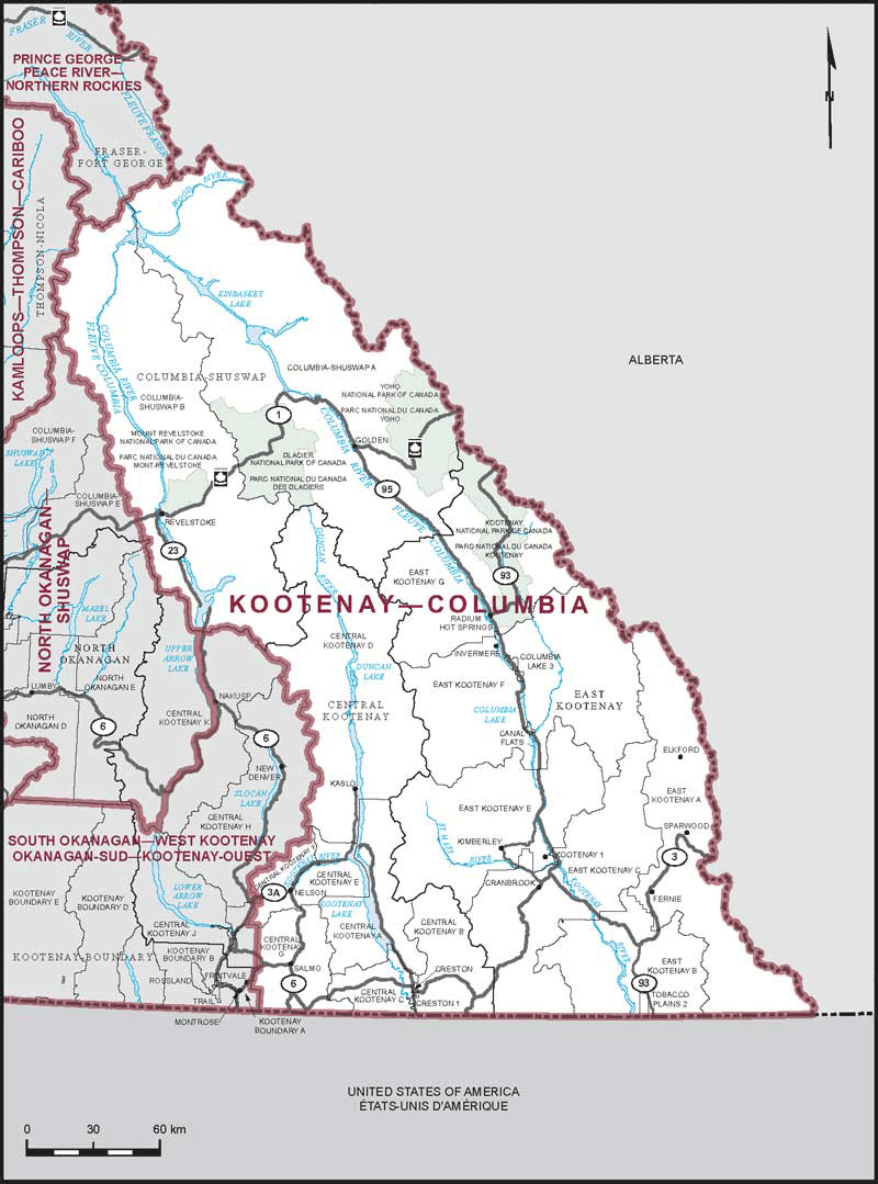 Map of Kootenay--Columbia