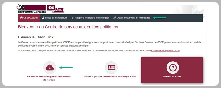 Lignes Directrices Pour Les Candidats Acces Aux Produits Dans Le Centre De Service Aux Entites Politiques Elections Canada