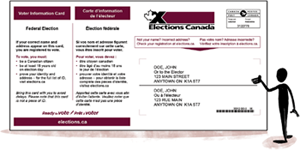 illustration of voter information card