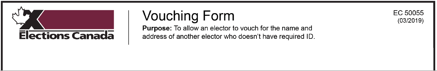 Elections Canada Vouching Form