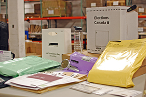 Election materials awaiting shipment