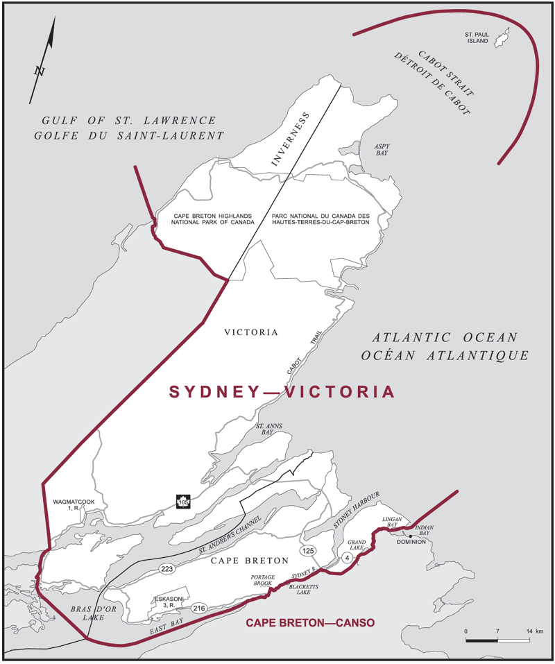 Map – Sydney–Victoria, Nova Scotia 