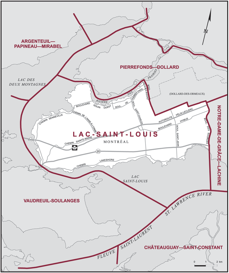 Carte – Lac-Saint-Louis, Québec
