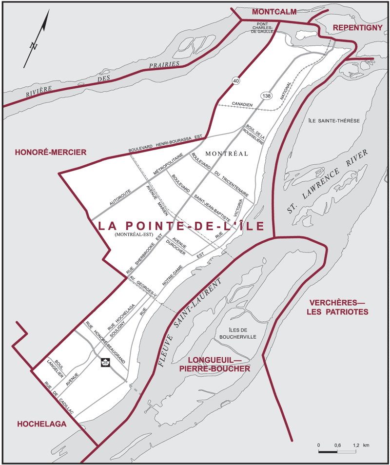 Carte – La Pointe-de-L'Île, Québec