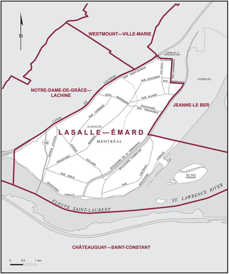 Carte – LaSalle–Émard, Québec