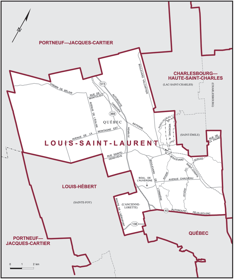 Carte – Louis-Saint-Laurent, Québec