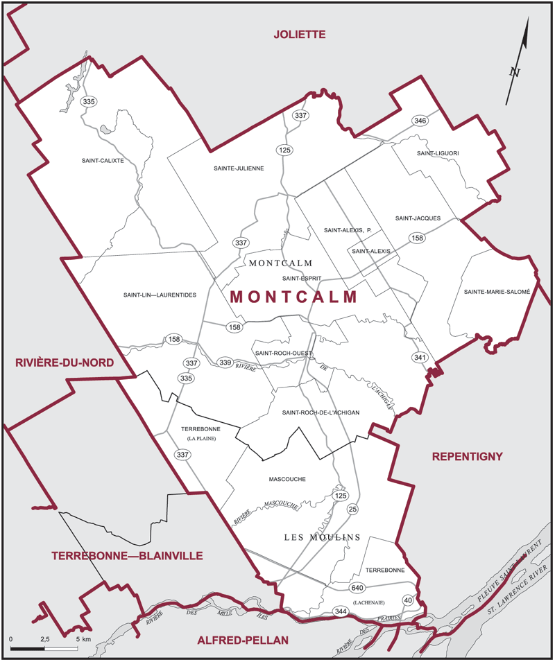 Carte – Montcalm, Québec