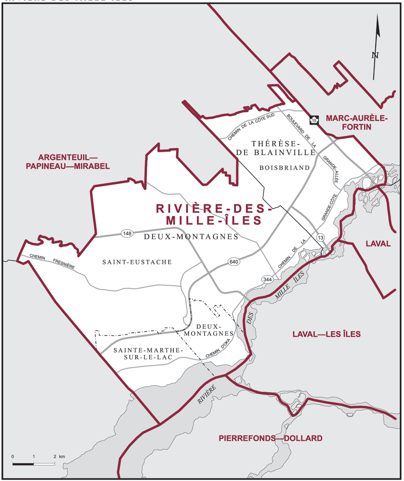 Carte – Rivière-des-Mille-Îles, Québec