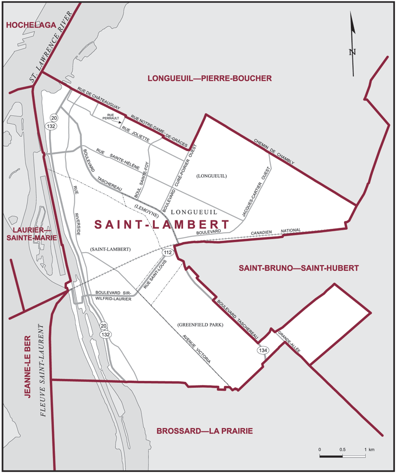 Carte – Saint-Lambert, Québec